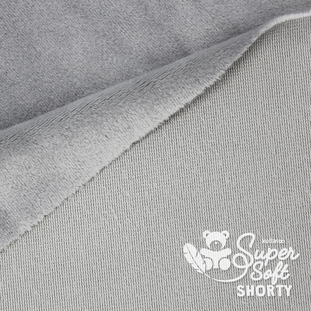Plüschstoff Shorty uni 75x100cm hellgrau – Kullaloo